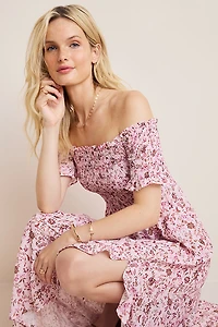 Perdita Off Shoulder Floral Maxi Dress