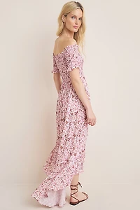 Perdita Off Shoulder Floral Maxi Dress