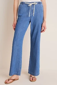 Elise Drawstring Denim Pants