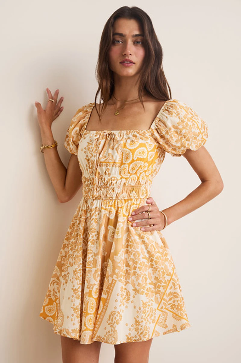 Emmie Puff Sleeve Floral Mini Dress