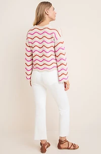 Ella Striped Tie Front Cardigan