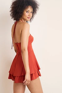 Lila Halter Tiered Romper