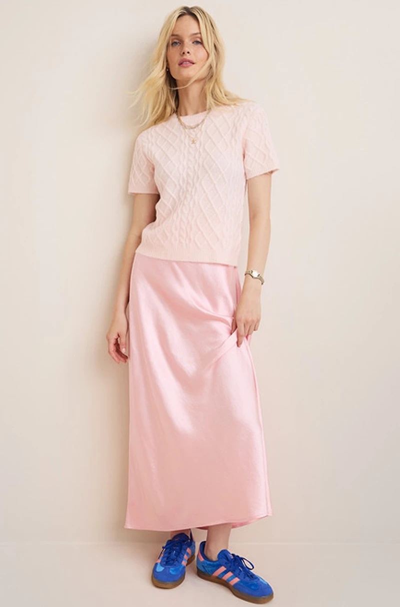 Julia Cable Knit Sweater Tee