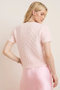 Julia Cable Knit Sweater Tee