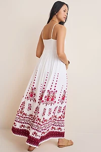 Iris Floral Border Maxi Dress