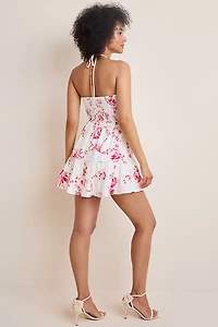 Laney Floral Halter Mini Dress