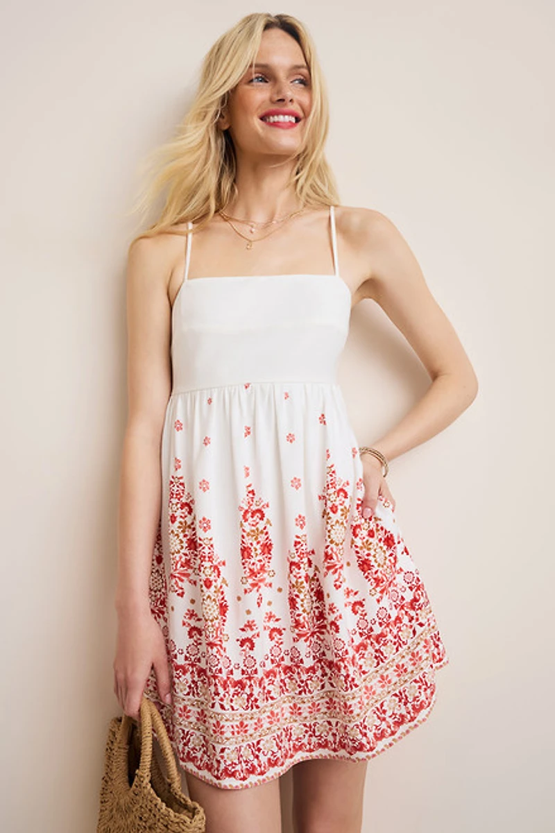 Addison Floral Bow Back Mini Dress