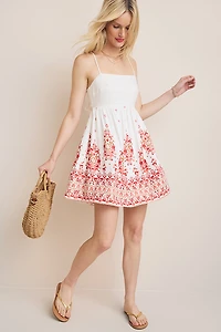 Addison Floral Bow Back Mini Dress