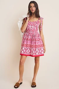 Rosalie Tile Print Mini Dress