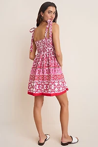 Rosalie Tile Print Mini Dress