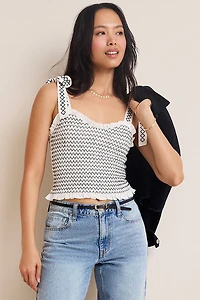 Hannah Ruffled Smocked Top