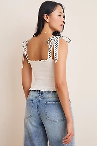 Hannah Ruffled Smocked Top