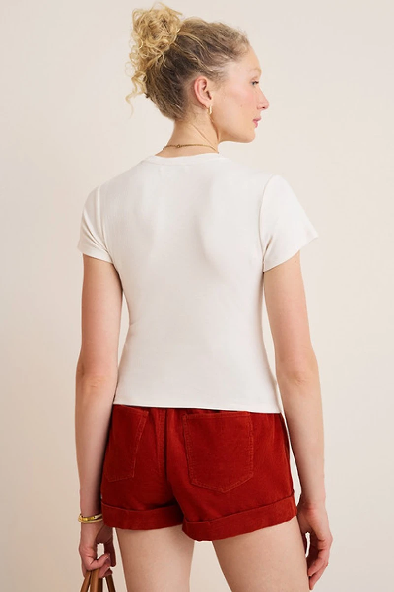 Lora Rib Knit Tee