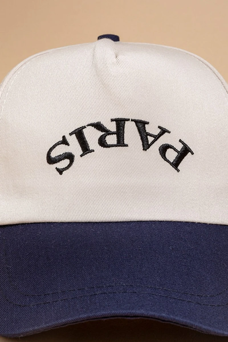 Paris Upside Down Baseball Hat
