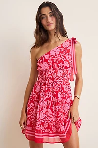 Sadie One Shoulder Floral Mini Dress