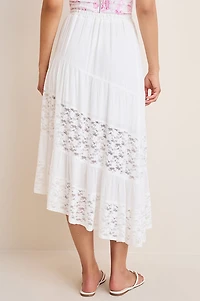 Bridget Tiered Lace Midi Skirt