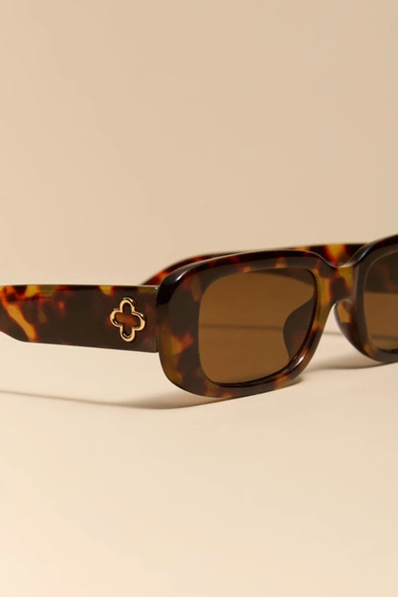 Julia Tort Shell Round Sunglasses