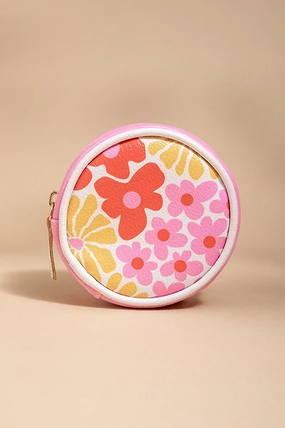 Floral Vegan Leather Pill Box