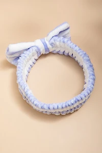 Striped Bow Spa Headband