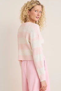 Amanda Striped Button Down Cardigan