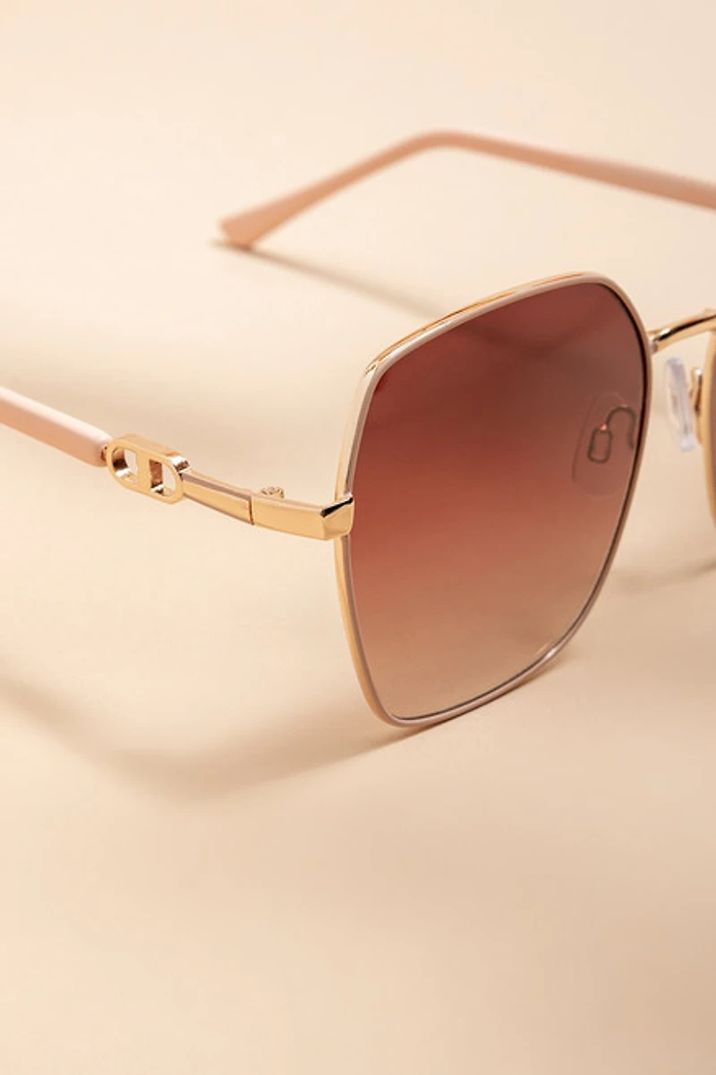 Julie Square Aviator Sunglasses