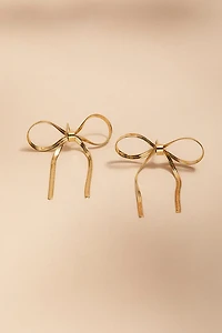 Sam Stainless Steel Snake Chain Bow Earrings
