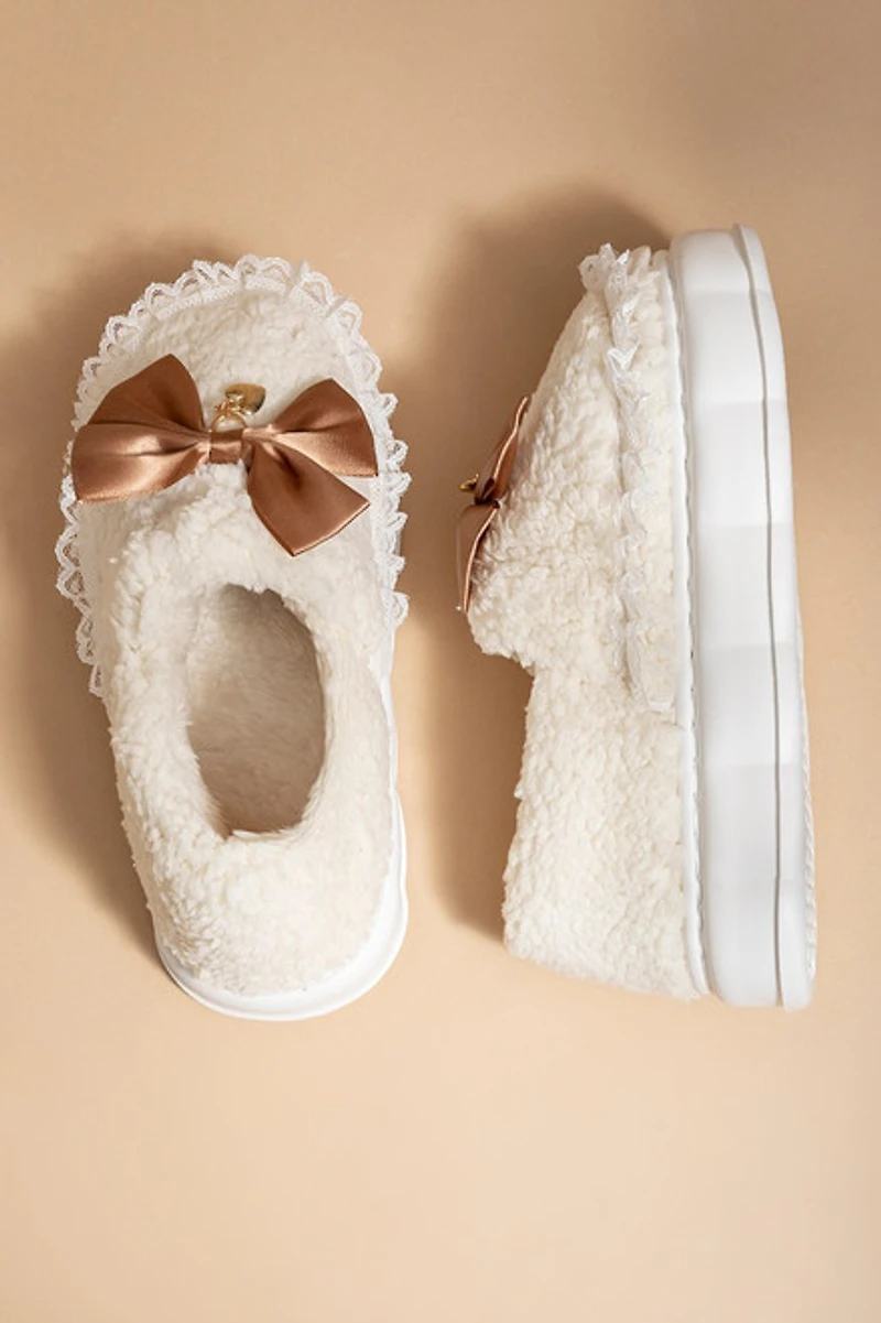 Ella Bow And Charm Slippers