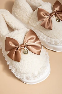 Ella Bow And Charm Slippers