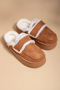 Tina Suede Platform Slippers