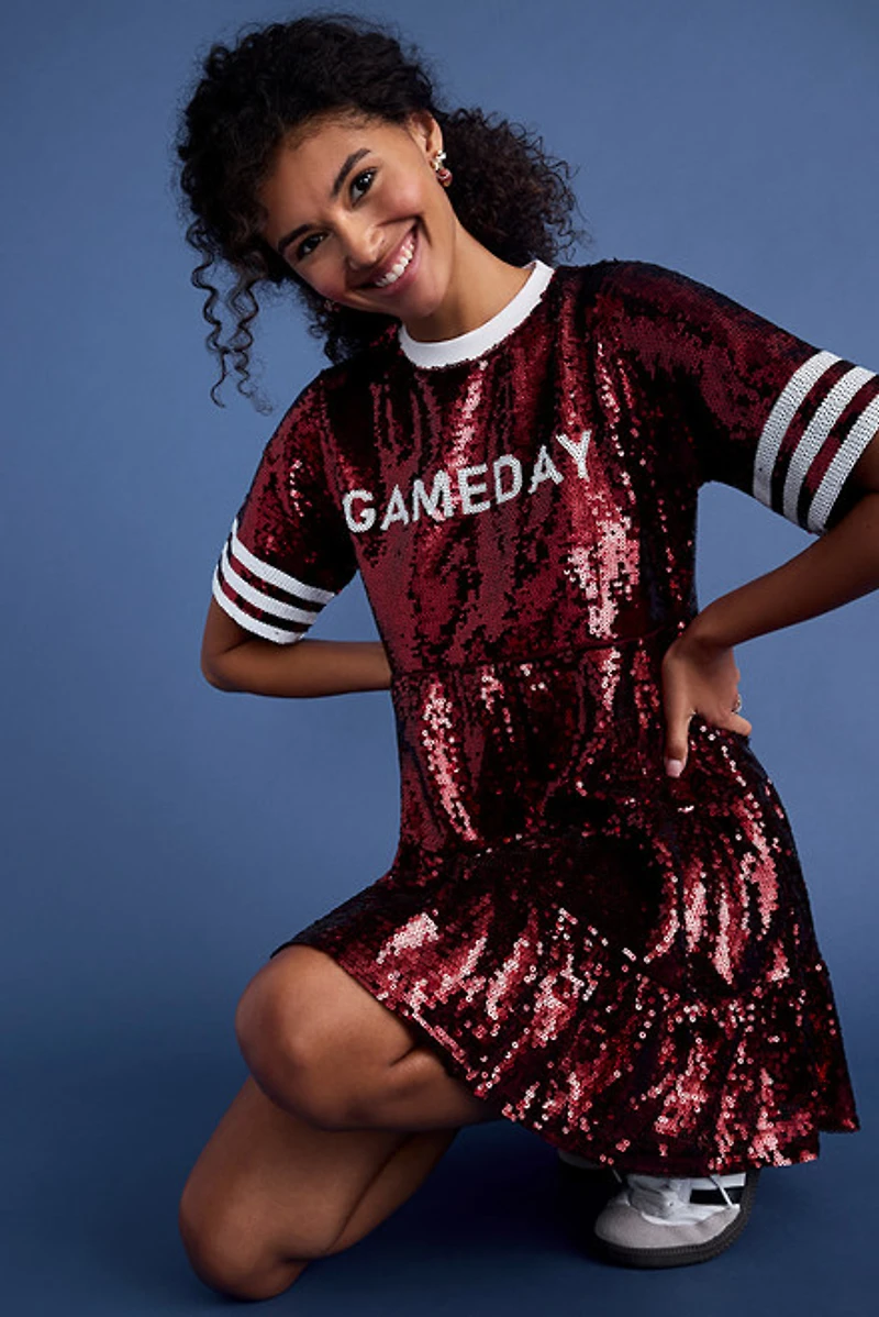 Game Day Sequin Mini Dress