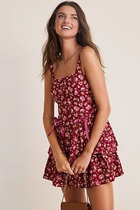 Ginnie Floral Tiered Mini Dress