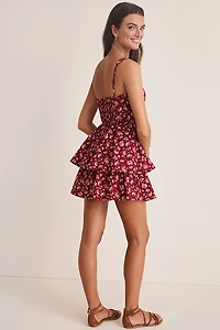 Ginnie Floral Tiered Mini Dress