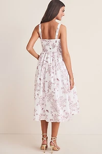 Kim Toile Sweetheart Midi Dress