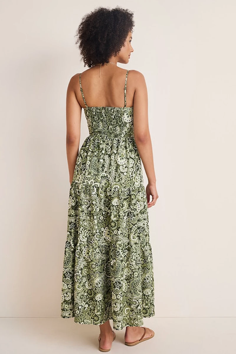 Gia Knot Front Floral Midi Dress