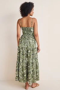 Gia Knot Front Floral Midi Dress