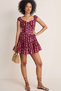 Isabel Striped Floral Mini Dress