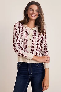 Lea Floral Button Down Cardigan