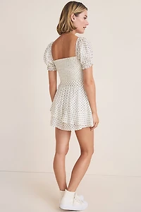 Grace Polka Dot Smocked Romper