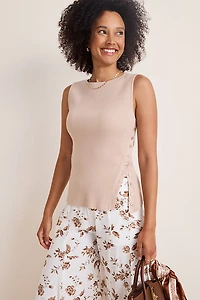 Sandra Side Button Sweater Tank