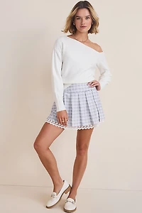 Tanya Plaid Flippy Mini Skirt