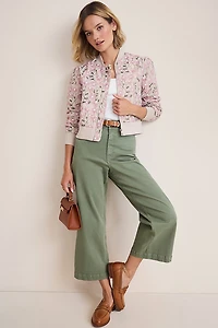 Meagan Floral Embroidered Bomber Jacket