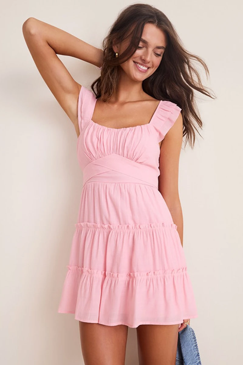 Lisa Ruffle Tiered Mini Dress