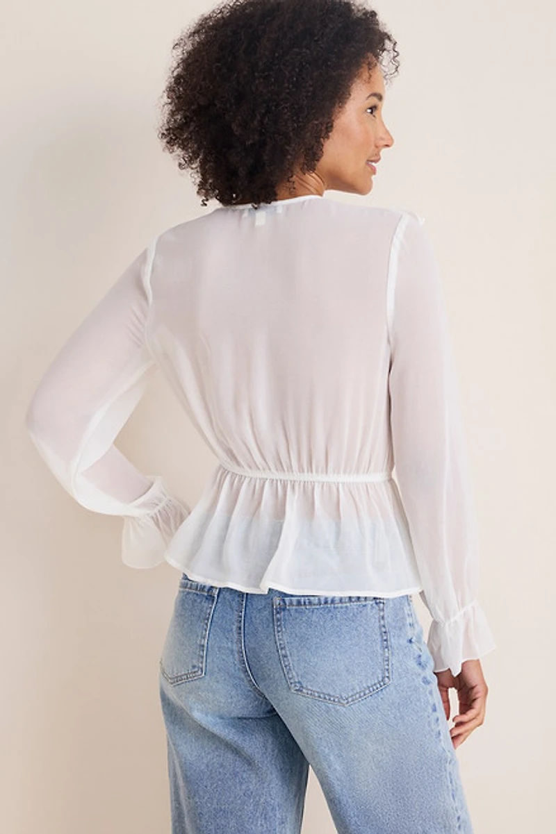 Gabbie Ruffle Front Blouse