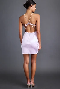 Trisha Satin Strappy Mini Dress