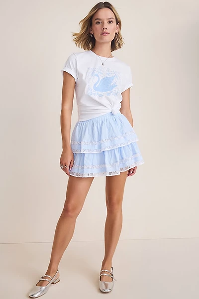 Connie Lace Tiered Mini Skirt