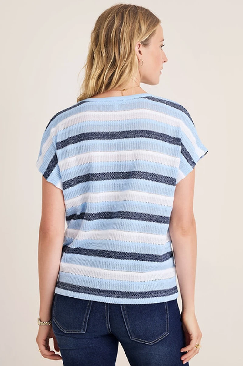 Jamie Striped Dolman Sweater Tee