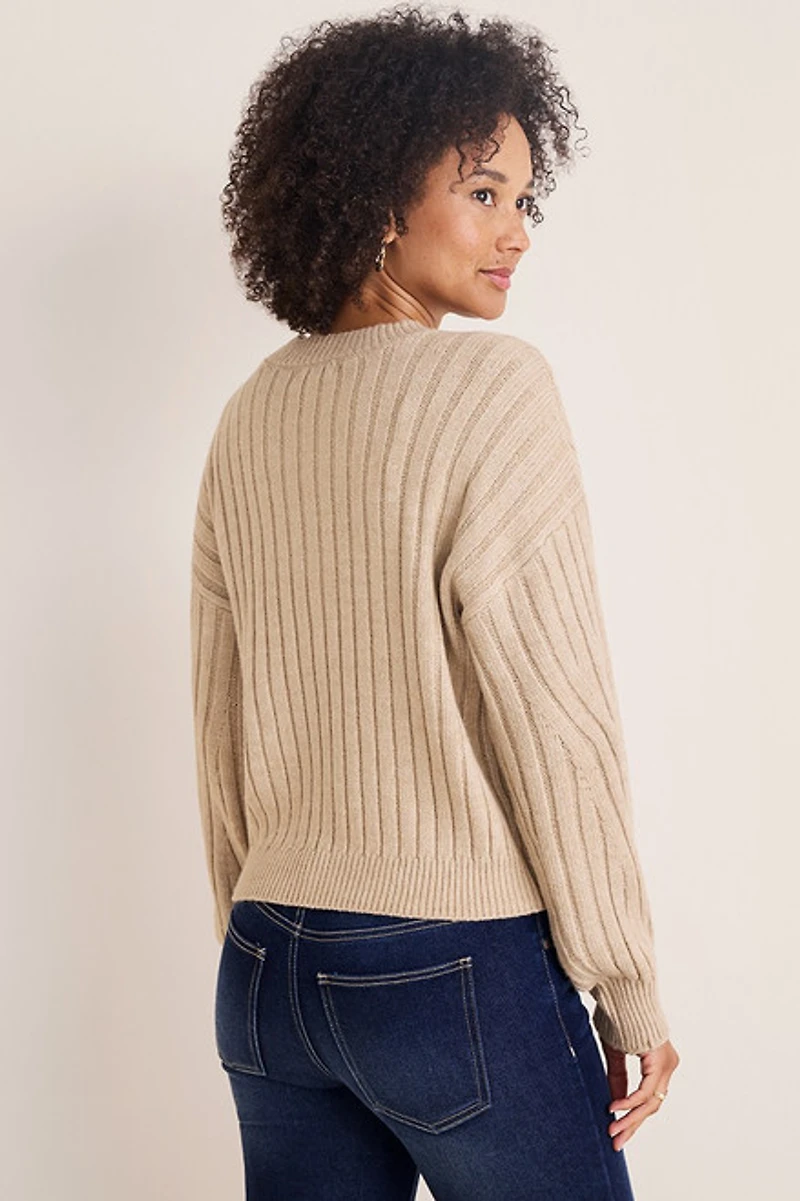 Amy Balloon Sleeve Pullover Sweater