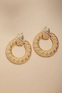 Sally Textured Doorknocker Earrings
