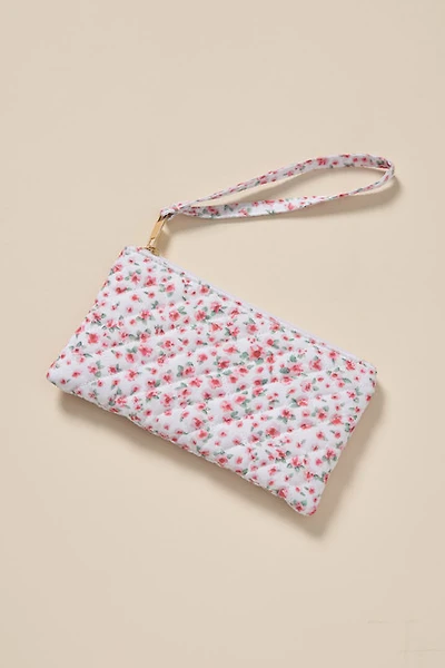 Lora Quilted Floral Wristlet