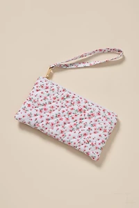 Lora Quilted Floral Wristlet